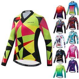 Racing Jackets Weimostar Cycling Jersey Women Long Sleeve Autumn Mountain Bike Clothing Road Bicycle Sportswear Breathable Jacket Tops