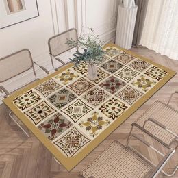 Carpets Printed Waterproof Tablecloth Oilproof Dustproof Kitchen Mat Table Cover PVC Pad Placemat Tableware Home Decoration