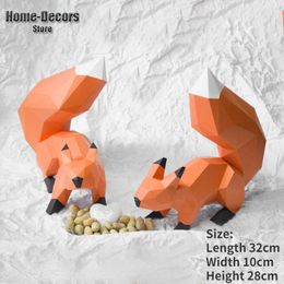Party Decoration 3D Paper Mould Non-Finished Squirrel Model Folding Work DIY Craft Home Desk Floor Decor Figurines Miniatures