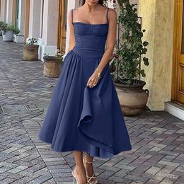 Casual Dresses Summer Spaghetti Strap Long Dress For Women Sexy Off Shoulder Sleeveless A-line Female Evening Holiday Corset