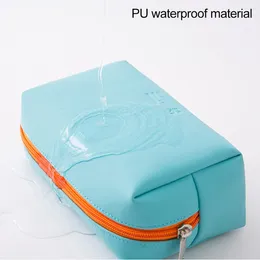 Storage Bags Women Travel Cosmetic Bag Waterproof Pu Cute Candy Colors Woman Makeup Portable Toiletry Organizer Box