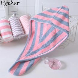 Towel Cute Striped Hair 65x25cm Soft Quick-drying Water Absorbent Bathroom Shower Cap Ins Korean Student Washcloth