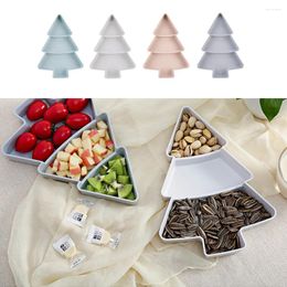 Decorative Figurines Sandwich Trays Christmas Tree Shaped Plate Snacks Serving Dishes Tableware Nuts Storage