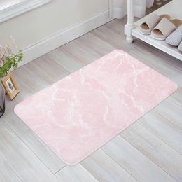 Carpets Pink Marble Pattern Kitchen Floor Mat Living Room Decor Carpet Home Hallway Entrance Doormat Balcony Door Anti Slip Rug