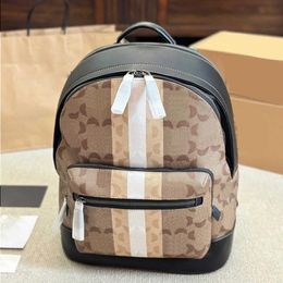 10A Fashion Luxury Mirror 35 Backpack Designer Womens Bookbag Leather Bag Bag Stripe Backpack Shoulder Quality 240315 West Crossbody Fl Ajuc
