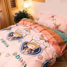 Bedding Sets BBSET Cartoon Girl Set Adult/kids Gift Duvet Cover Quilt Bed Sheet Pillowcase Full Size Comforter