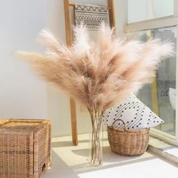 Decorative Flowers Decoration Artificial Pampas Grass 100cm 1Pcs Tall Fluffy Faux Reeds For Wedding Home Boho Decor Bedroom Table