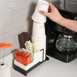 Hooks Simple Disposable Cup Taker Creative Desktop Paper Storage Rack Take Office Tea Bag Coffee Organise Box