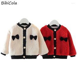 Jackets Style Baby Toddler Infant Girls Clothes Cute Fleece Fur 2024 Winter Warm Coat Outerwear Thicken Jacket Kids