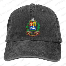 Berets Punk Coat Of Arms Venezuela Fashion Unisex Cotton Baseball Cap Outdoor Adult Adjustable Denim Hat
