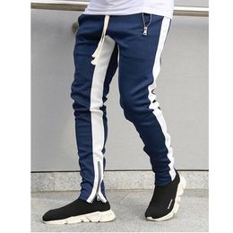 2024 European and American High Street Product Long pants with zippered cuffs summer pants casual sports pants running pa 240513