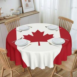 Table Cloth Flag Of Canada Round Tablecloths 60 Inch Patriotism Covers For Kitchen
