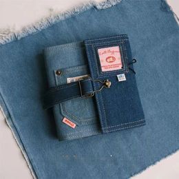 Cute Jean Type Loose Leaf A7 BinderJournal Notebook Diary Cover Ring Planners Organiser Girl Gifts Handmade 240510