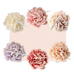 5Pcs Candles Carnation Flower-shaped Handmade Scented Candle Home Aromatherapy Ornaments Mothers Day Girls Handmade Gift Home Decor