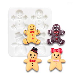 Baking Moulds Gingerbread Man Christmas Silicone Sugarcraft Mould Fondant Cake Decorating Tools Cupcake Chocolate
