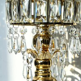 Decorative Figurines H&D Clear Chandelier Icicle Crystal Prisms Octogan Glass Bead For Lamp Decoration Pack Of 5 (38mm&Silver Circle Clips)