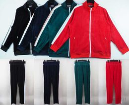 Дизайнерские мужские бархатные спортивные костюмы печатные женские ладони брюки брюки 2 штуки Set Sportwear Angel 0102