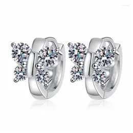 Stud Earrings S925 Sterling Silver Full Diamond Mosang Border Fashion Butterfly Wedding Jewellery Wholesale