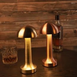 Table Lamps Simple Charging Desk Lamp Restaurant Bar Dimming Atmosphere Retro Portable Touch USB Night Light