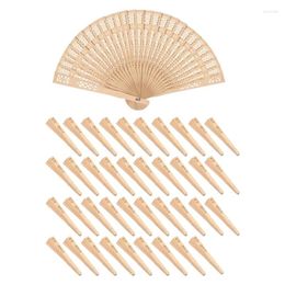 Party Favour 40Piece Wooden Hand Fans 8 Inch Foldable Wedding With Engraving Perfect For Birthdays Home Decor Parties