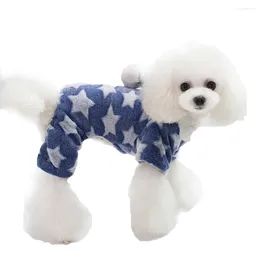 Dog Apparel Hooded Soft Four Legs Pet Winter Coat Clothes With Star Pattern From S To XXL Warm Dogs