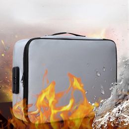 Storage Bags Fireproof Certificate Bag Important Document Box Passport Holder Waterproof Finishing