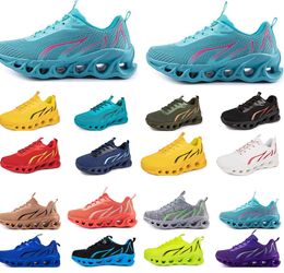 2024 GAI Spring Men Shoes Running Flat Shoes Soft Sole Bule Grey New Models Fashion Colour Blocking Sports Big Size Abc123