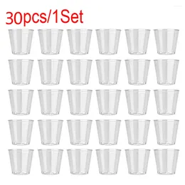 Disposable Cups Straws 50pc Mini Clear Plastic Party S Glasses Jelly Gobelet Plastique Tumblers Birthday Kitchen Accessories Drop