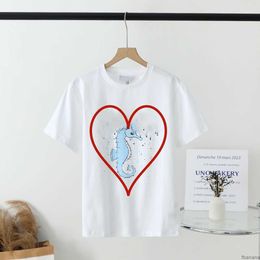 Tshirt Womens Designer T-shirt Cherry Printting Loose Crew Neck Short Sleeve Cotton Casual Tops 2024 Summer Tees Y2k Streetwear 4x0g