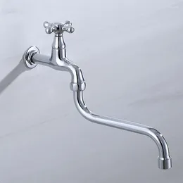 Bathroom Sink Faucets Brass Decorative Outdoor Garden Faucet Lengthen Wall Mounted Mop Pool Bibcock WC Single Cold Taps