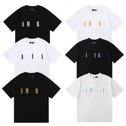 Men's t-shirt Designer style Letter pure cotton short sleeves Round neck looseness sweethearts large size a short-sleeved