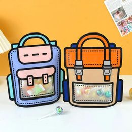 Gift Wrap 10pcs Cartoon School Bag Shape Candy Bags Party Children Kids Birthday Snack Children's Day Packing Supplies