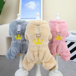 Dog Apparel Small Jumpsuit Winter Autumn Fashion Harness Pet Cute Warm Sweater Puppy Desinger Cloothes Cat Pajamas Poodle Pomeranian