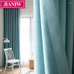 Curtain JIANIW Solid Faux Linen Living Room Darkening Curtains For Modern Drapes Blinds Bedroom Window Thermal Insulated Custom Made