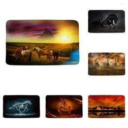 Bath Mats Farm Horse Mat Rural Country Scenery Animal Sunset Forest Bathroom Decor Rug Non Slip Backing Indoor Outdoor Doormat Carpet