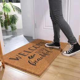 Carpets Faux Coconut Fiber Entrance Doormat Indoor Outdoor Anti Slip Waterproof Bathroom Carpet Hallway Area Rugs Front Door Floor Mats