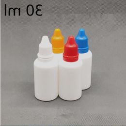 100 pcs 30 ml white plastic bottles Light dropper packaging container eye drops bottle Liquid bank storage Isggp