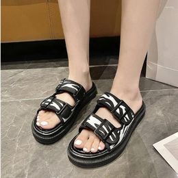 Casual Shoes Flat Bottom Sports Sandals Women's Summer Ins Tide 2024 Super Student Thick Niche Beach
