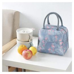 Storage Bags Cute Flamingo Lunch Bag Fresh Insulation Cold Bales Thermal Oxford Waterproof Leisure Men Girl Children Outdoor Picnic Work