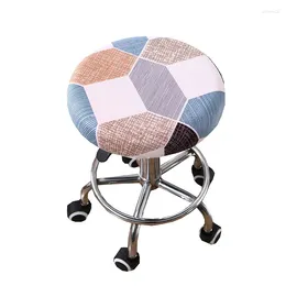 Chair Covers Elastic Bar Stool Round Cover Anti-Dirty Seat Barstool Stretch Polyester Slipcover Protector Cushions