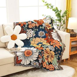 Blankets Sunflowers Plants And Flowers Tassels Sofa Towel Outdoor Camping Leisure Blanket Dog Mat Pet Pad For Couch