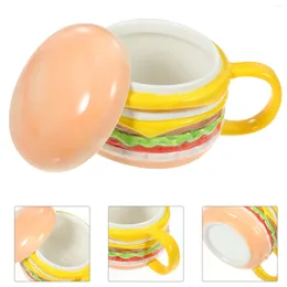 Mugs Breakfast Cup Office Water Mug Hamburger Coffee Simple Ceramics Decorative Milk Household