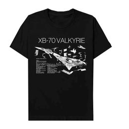 Men's T-Shirts USAF XB-70 Valkyrie Strategic Bomber Printed Mens T-Shirt Summer Cotton Short Slve Unisex T Shirt Oversized Strtwear Ts T240510