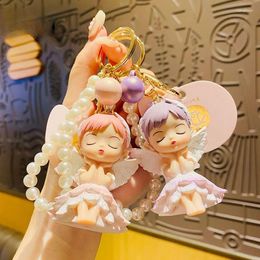 Decorative Figurines Creative Cute Guardian Doll Cartoon Car Keychain Girls Bag Pendant Couple Small Gifts Wholesale