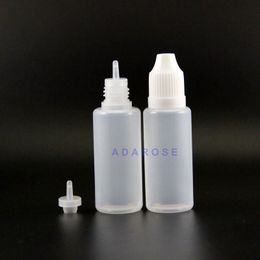 20ML 100 Pcs High Quality LDPE Child Proof Safe Plastic Dropper Bottles With long nipple Vapor e Juicy Liquid Dghmv Buhna