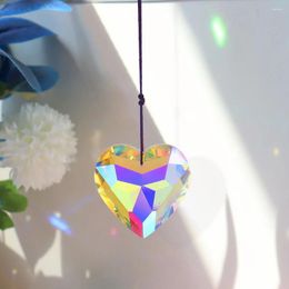 Garden Decorations 45mm Rainbow Prism Pendant DIY Colourful Heart Sun Catcher Exquisite Maker Hanging Ornaments For Home Window Wall