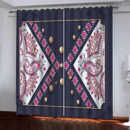 Curtain Curtains For Houses Rooms Vintage Ethnic Prints 3D Digital Printing Luxury Bedroom Thick Window Living Room