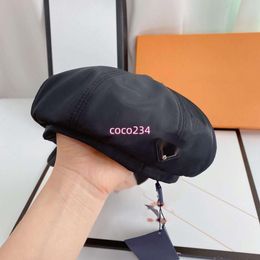 Cap Designer Octagonal Hat Gentleman Top Quality Mens and Womens Sun High Quality Summer Casual Dating Black