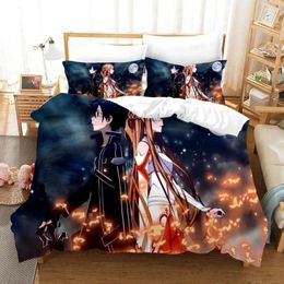 Bedding Sets Sword Art Online Series Set Quilt Cover Pillowcase Home Textiles Adult Children Gift Large King