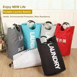 Laundry Bags Large Basket Waterproof Hamper Bag With Padded Handles Folding Washing Bin Collapsible